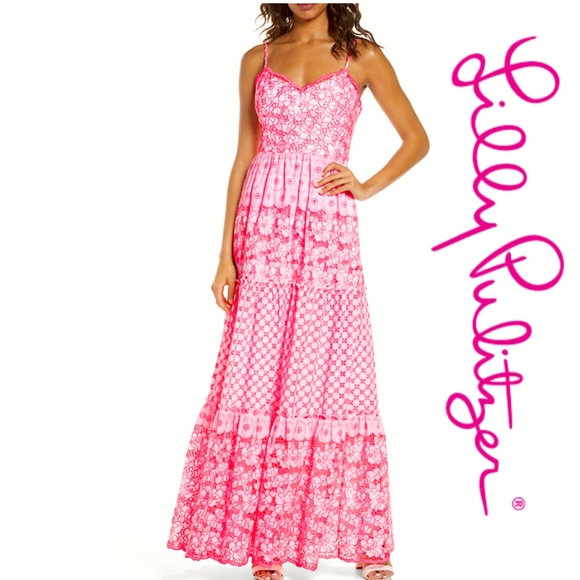 Lily Pulitzer Kyla Embroidered Maxi Dress NWT
